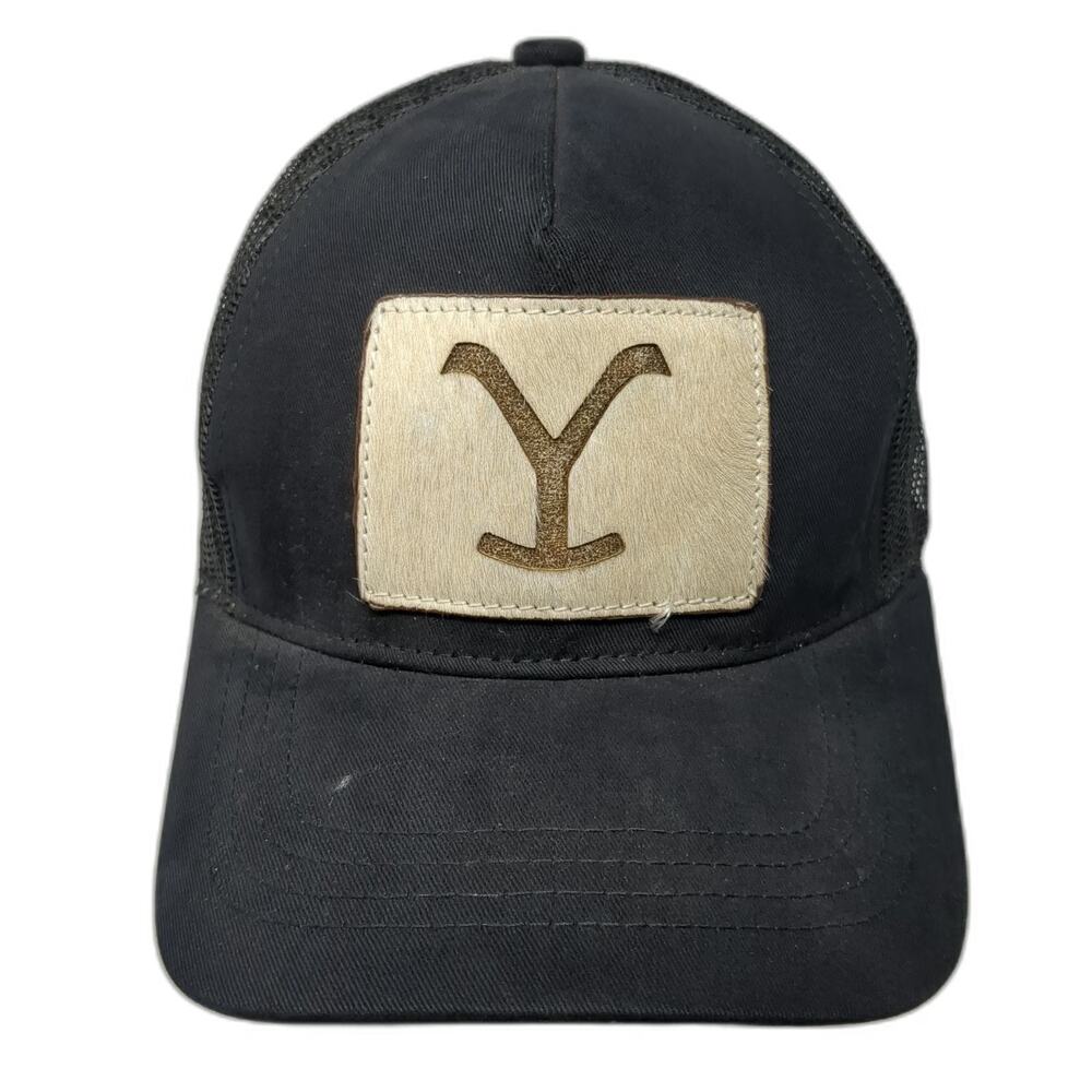 Showman Trucker Black One Size Yellowstone Y Brand Mesh Ponytail Western Hat